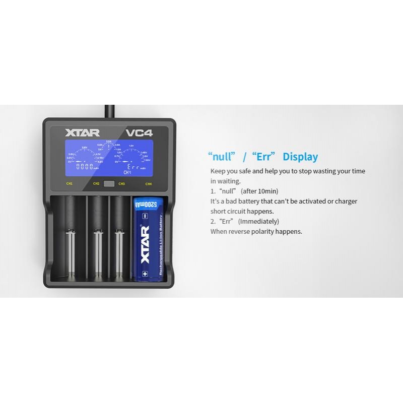 XTAR VC4 4 Bay Charger