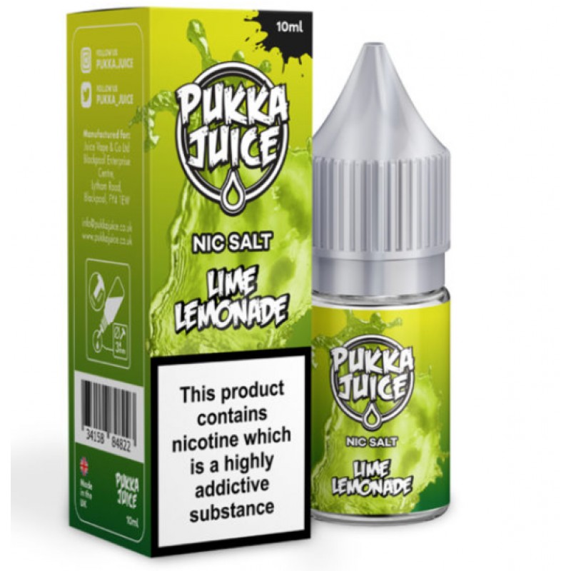 Pukka Juice Lime Lemonade Nic Salt 10ml