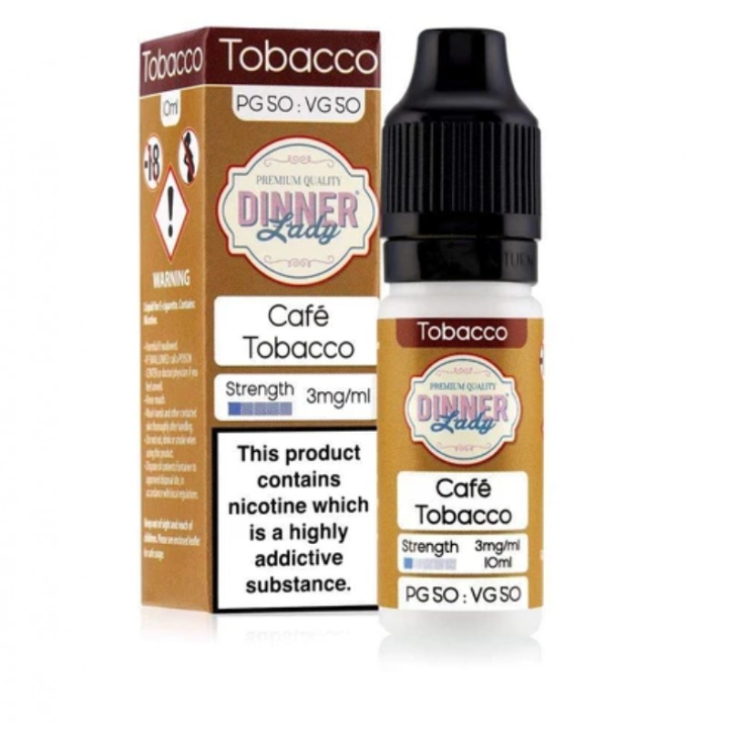 Dinner Lady Tobacco 50/50 Cafe Tobacco E-liquid 10ml