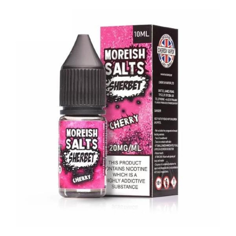 Moreish Puff Cherry Sherbet Nic Salt E-liquid 10ml