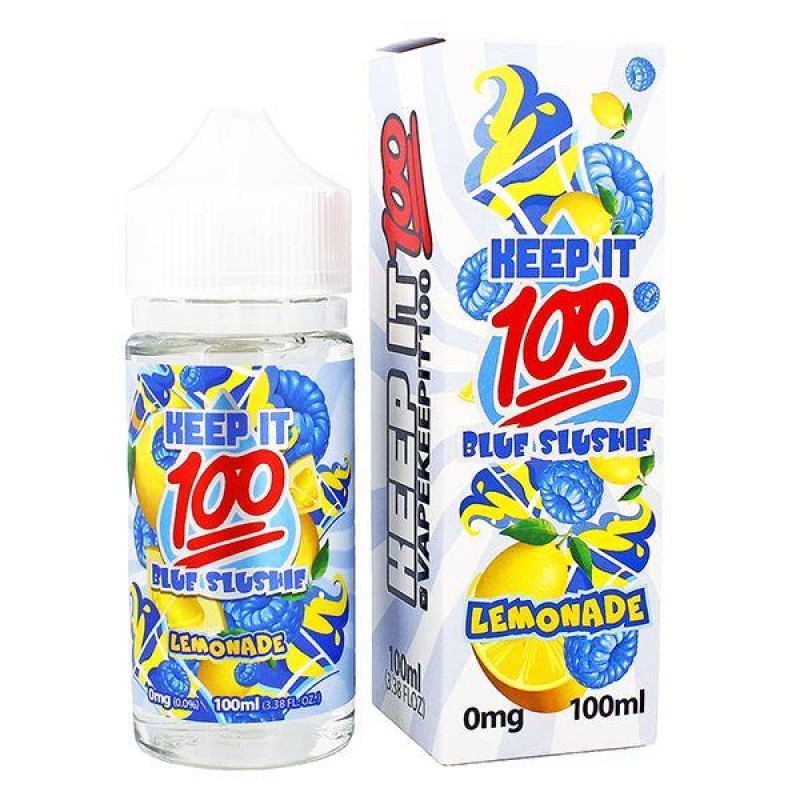 Keep It 100 Blue Slushie Lemonade Shortfill E-liqu...