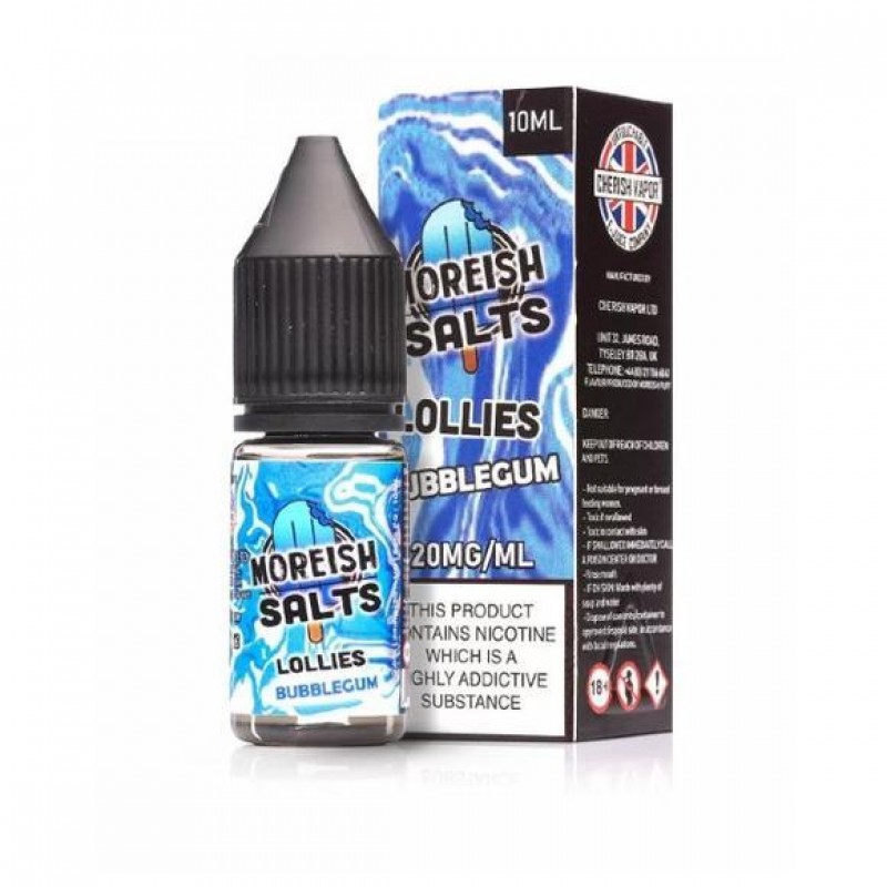 Moreish Puff Bubblegum Lollies Nic Salt E-liquid 1...