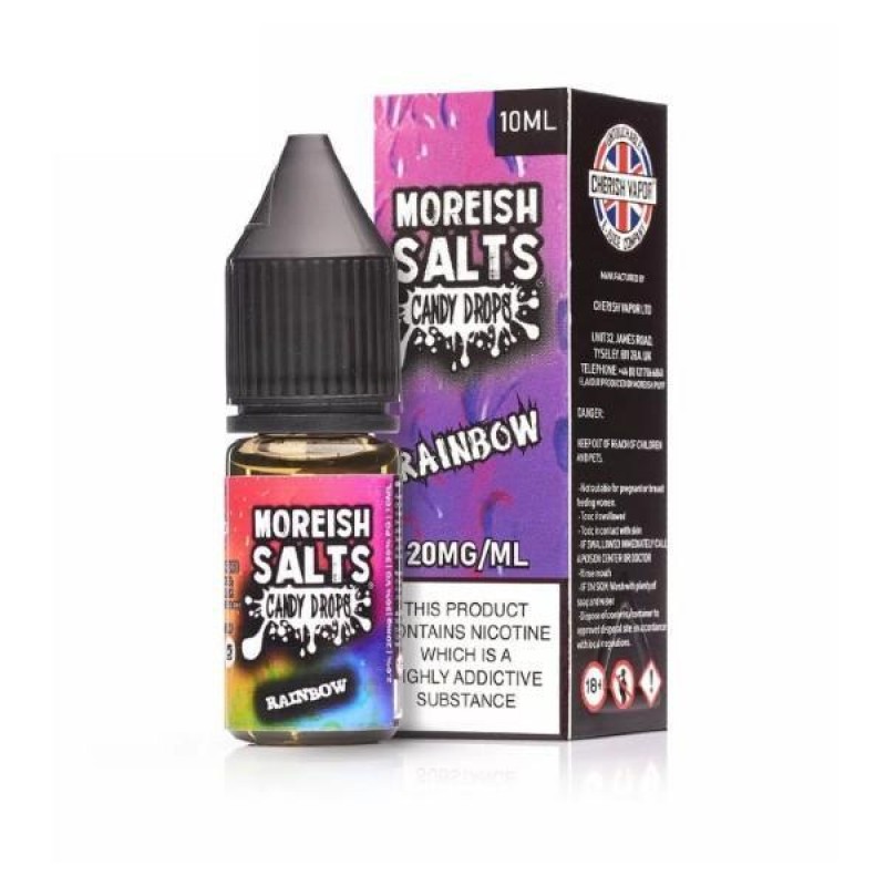 Moreish Puff Rainbow Candy Drops Nic Salt E-liquid...