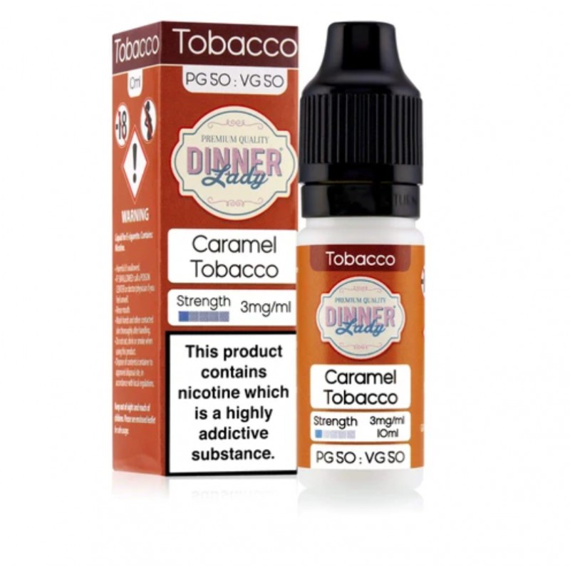 Dinner Lady Tobacco 50/50 Caramel Tobacco E-liquid...