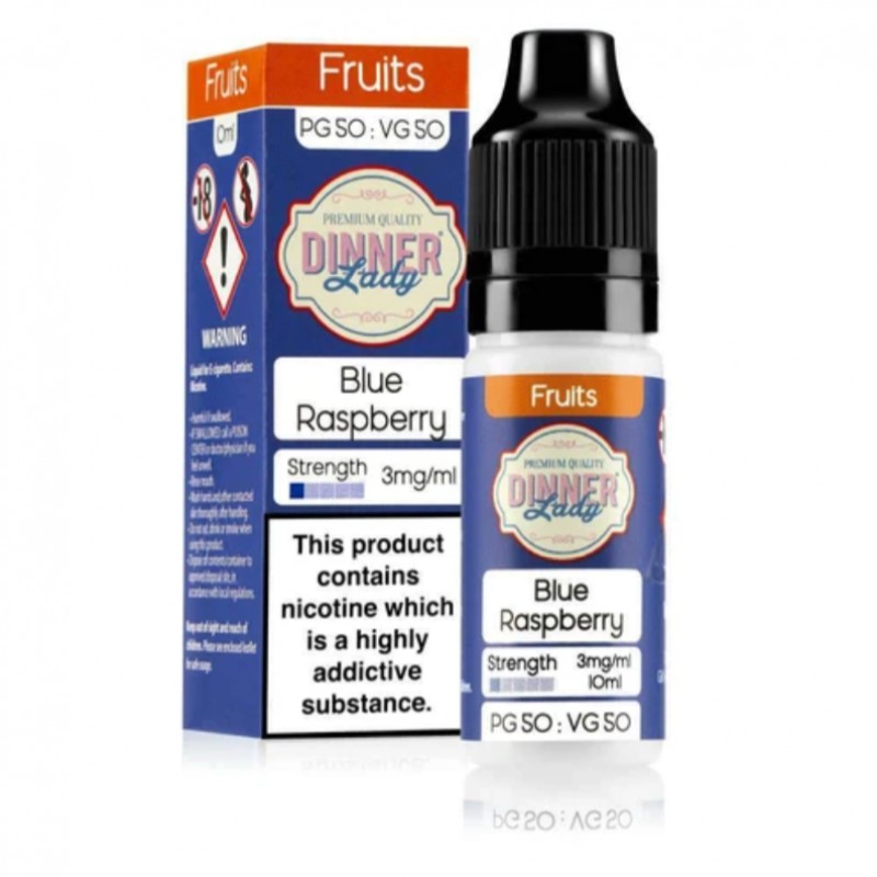 Dinner Lady Fruits 50/50 Blue Raspberry E-liquid 1...