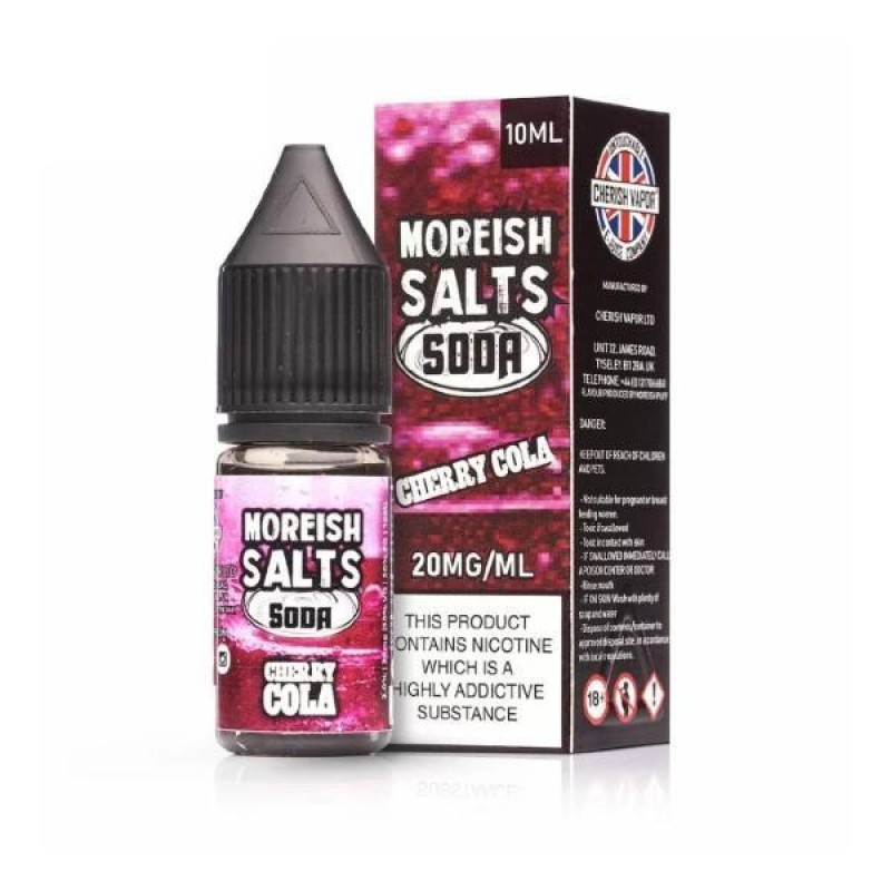 Moreish Puff Cherry Cola Soda Nic Salt E-liquid 10...