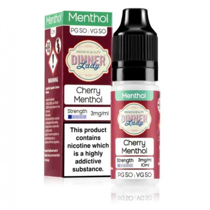 Dinner Lady Menthol 50/50 Cherry Menthol E-liquid ...