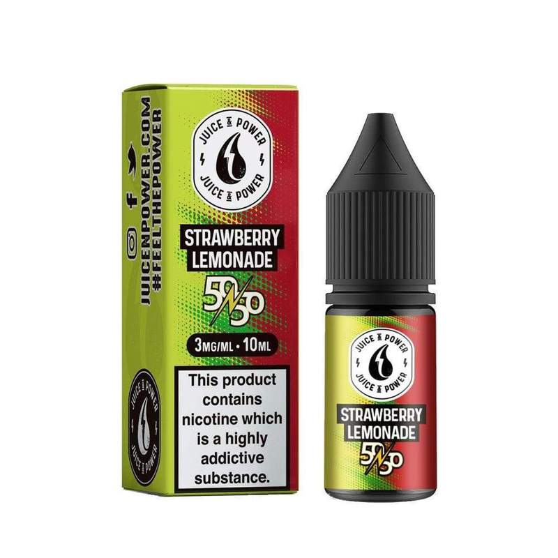 Juice N Power Strawberry Lemonade 50/50 E-Liquid 1...