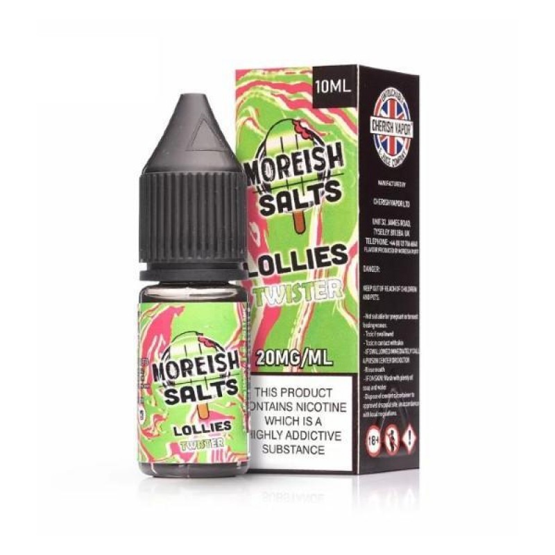 Moreish Puff Twister Lollies Nic Salt E-liquid 10m...