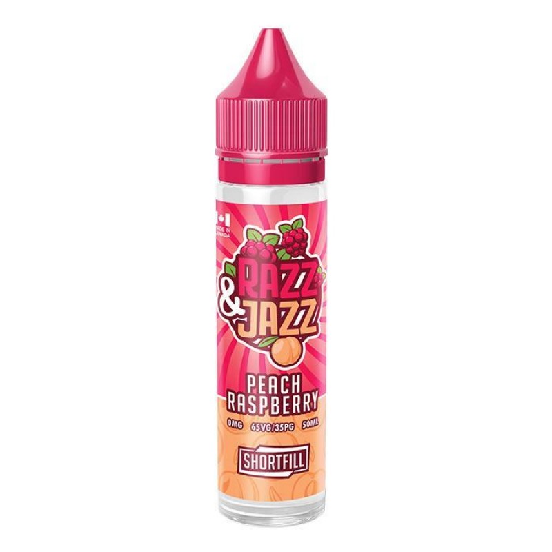 Razz & Jazz Peach Raspberry Shortfill E-liquid...