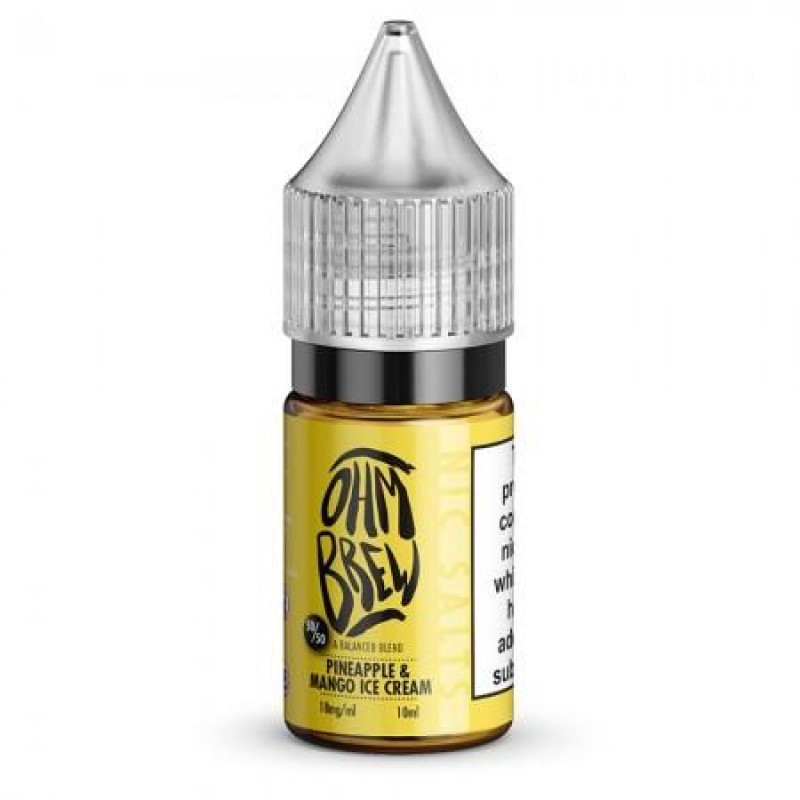 Ohm Brew Pineapple and Mango Ice Cream Nic Salt 10...