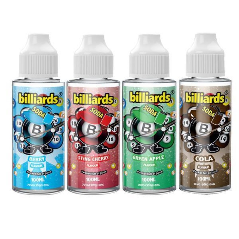 Billiards Soda Range 70VG/30PG Shortfill 100ml